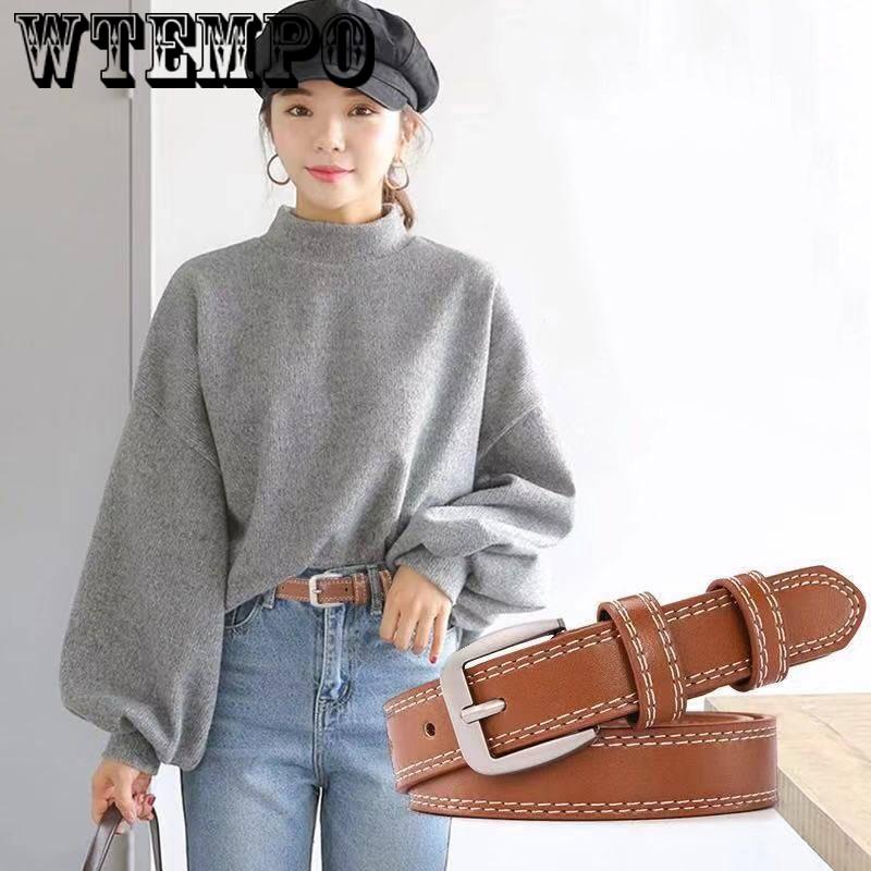 Fashion Wide PU Leather Belt Woman Vintage Cow Skin Belts Women Top Quality Strap Female for Jeans