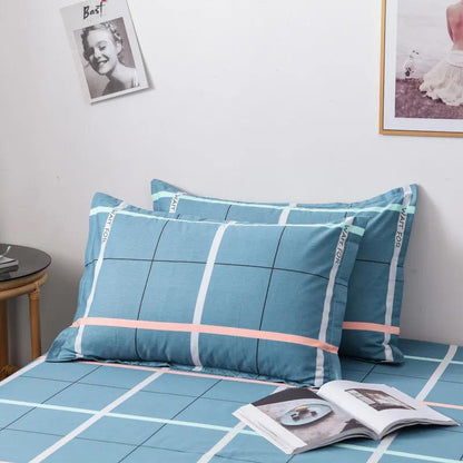 Two-piece Cotton Pillowcase Soft and Skin-friendly Bedroom Pillowcase Double Couple Bedding