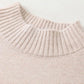 Autumn and Winter Mid-length Loose Dress Thickened Half High Neck Knitted Base Skirt Simple Casual Women Sweater Dress