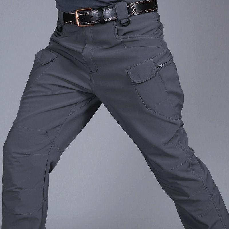 Winter Plus Velvet Warm Outdoor Assault Pants Windproof and Waterproof Soft Shell Hiking Pants Men's Cold-proof Tactical Assault Pants