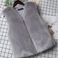 Autumn and Winter Short Fur Vest Imitation Fox Fur Thick Warm Vest Fashion All-match Female Jacket