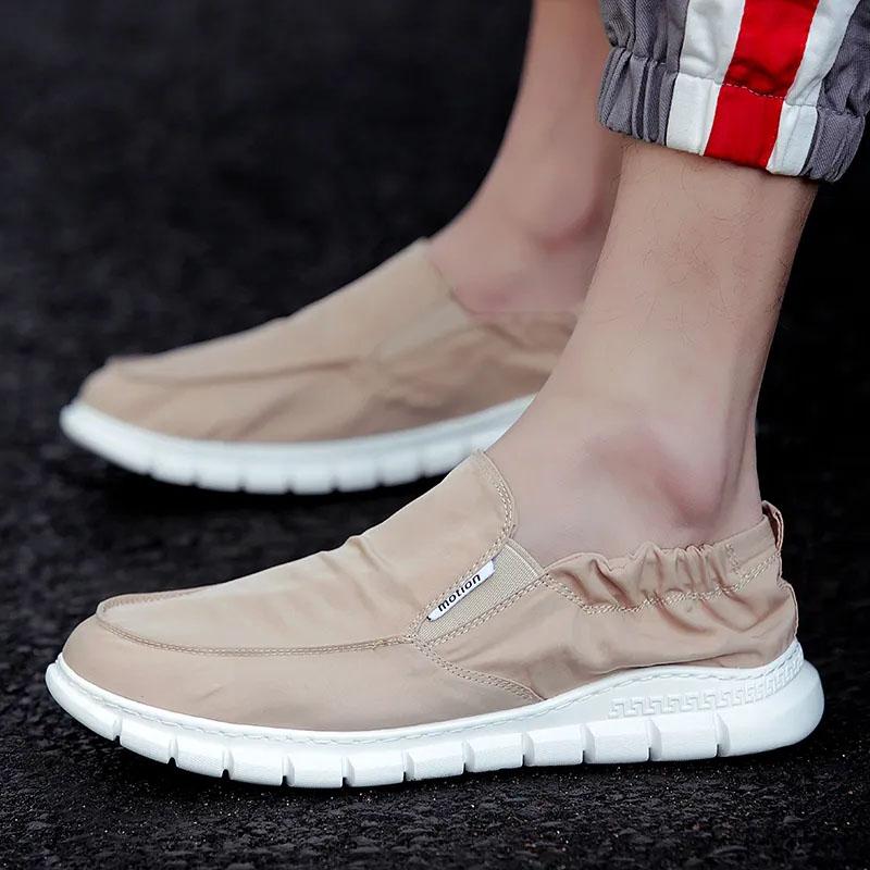 Old Beijing Cloth Shoes Men's Spring Breathable Slip-on Shoes Work Shoes Casual Shoes Skate Shoes Comfortable Sneakers Dad Shoes