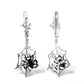 Personaliy Spider Net Shaped Dangle Earrings Gothic Silver Hollow Earrings for Women Partyl Jewelry