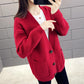 Spring and Autumn Knitted Sweater Cardigan Casual Jacket Thick Loose Young Women's Top