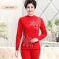 Women's Thermal Underwear Plus Velvet Thickening Winter Mother High-neck Plus Size Autumn Clothes Long Trousers Suit