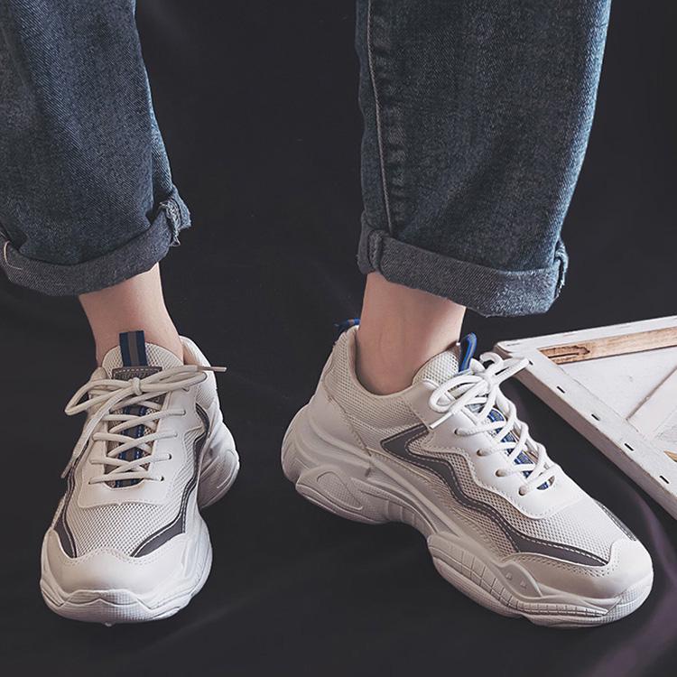 Reflective Sneakers Women Fashion Vulcanized Shoes Woman Designer Platform Chunky Sneakers Shoes