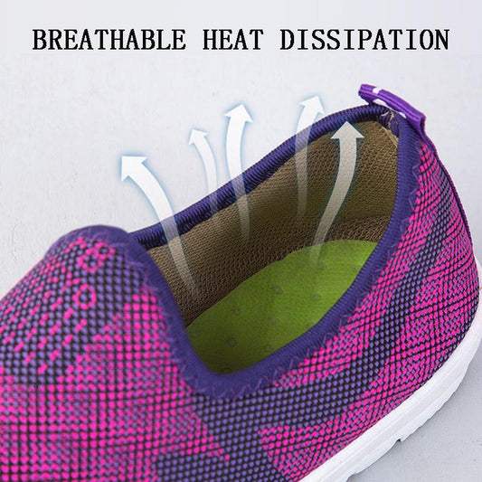 Women's Trendy Fashion Cloth Shoes Walking Shoes Comfortable and Wear-resistant Single Shoes Breathable Non-slip Shoes