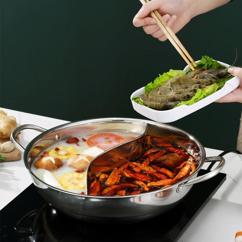 Extra-thick Mandarin Duck Pot Household Pot Induction Cooker Special Pot Multifunctional Flat-bottomed Soup Pot