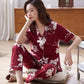 Short-sleeved Tops Trousers Cotton Pajamas Two-piece Women's Spring and Summer Thin Pajamas Set Large Size Loose Casual Home Wear