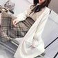 Spring and Autumn Loose Cardigan Sweater Mid-length Knitted Thicken Top Fashion Simple Female Jacket