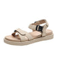 White Sport Sandals Women Summer Outdoor Beach Lightweight Breathable Open Toed Ladies Sandals Casual Flat Black
