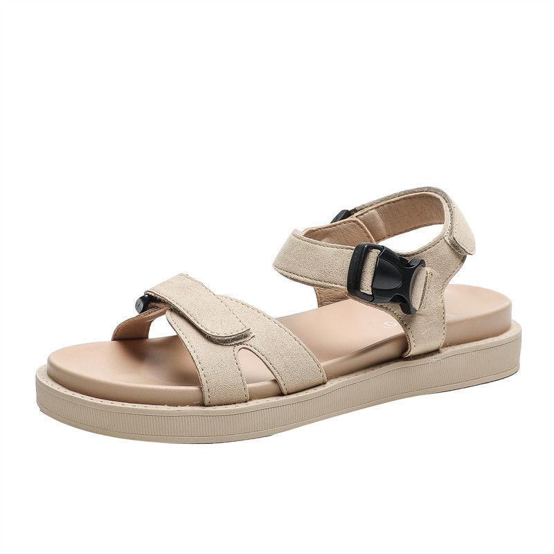 White Sport Sandals Women Summer Outdoor Beach Lightweight Breathable Open Toed Ladies Sandals Casual Flat Black