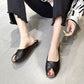 Fish Mouth Half Drag Muller Shoes Grandma Shoes Summer Lazy Solid Color Outer Wear Flat Sandals Ladies Flat Slippers