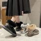 Snow Boots Women's Fur One-piece Waterproof Winter Plus Velvet Thickening Short Tube One Pedal Cotton Shoes