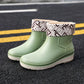 Fashion Plus Velvet Cotton Shoes Women's Waterproof and Warm Short Boots Non-slip Deodorant Flat Shoes