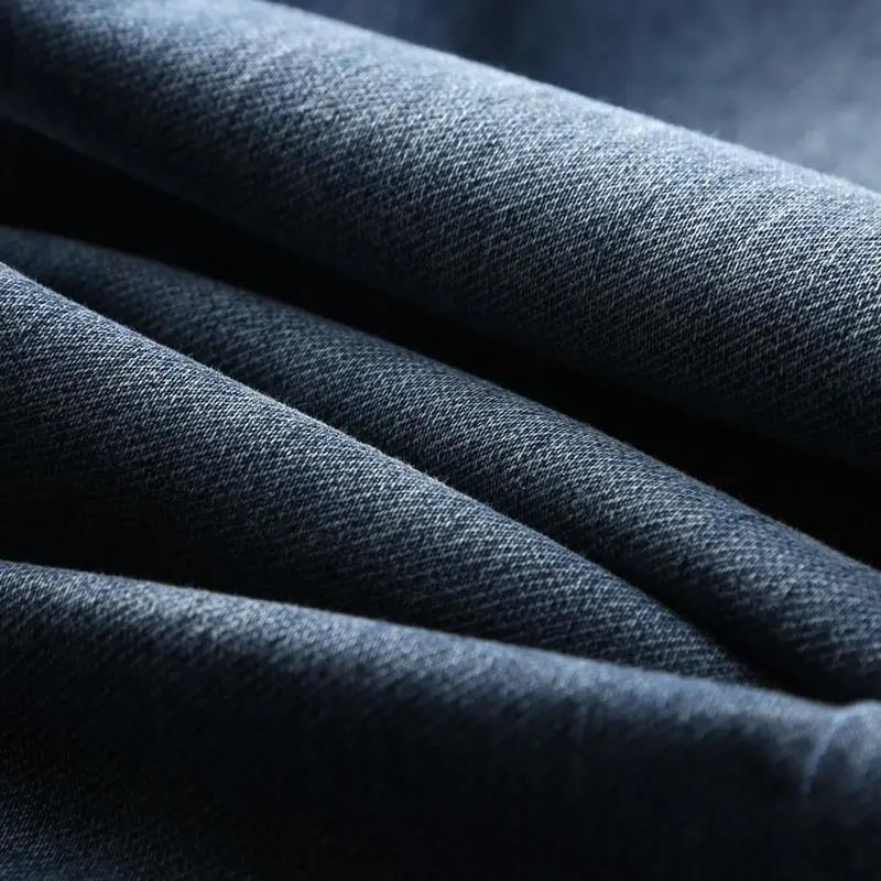 Soft and Comfortable High-end Men's Spring, Summer and Autumn Light-colored Thin Straight Stretch Jeans