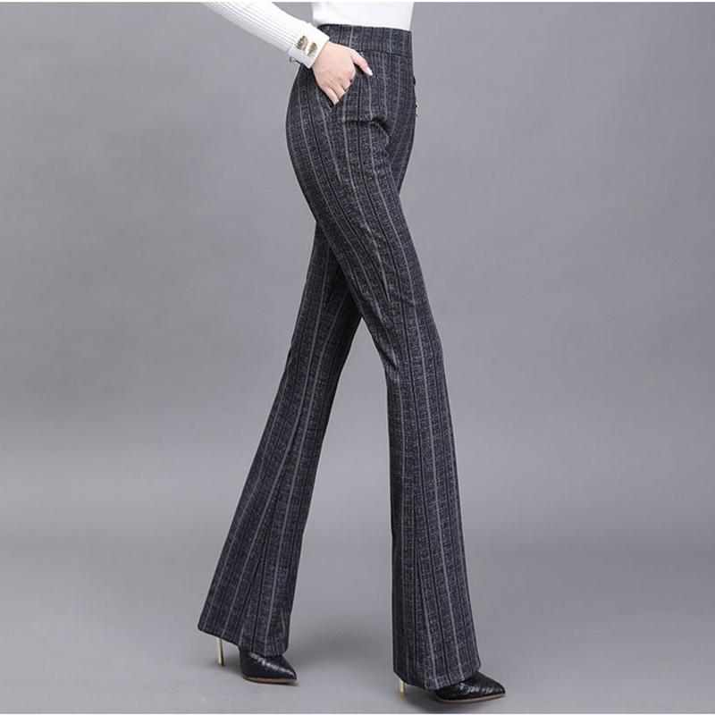 WTEMPO Summer Women Casual Ladies Flare Long Pants  Bell Bottoms Large Size M-XXXL Trousers