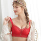 Sexy Lace Gathering No Steel Ring Side Breast Adjustment Beautiful Back Women's Underwear Bra