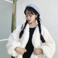 Autumn and Winter Women's Loose Short Lamb Wool Cardigan Jacket Student Warm Wool Long-sleeved Outer Jacket