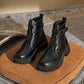 British Style Martin Boots Women Spring and Autumn Single Boots Thick-soled Leather Short Boots Summer Thick Heel Boots Children