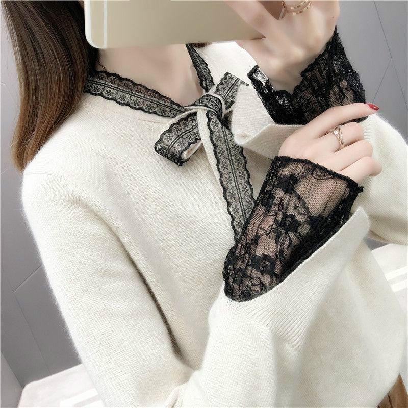 Women Sweaters Newest Long Sleeve Backless Sweater Autumn Pullover Sexy Deep V-neck Knitted Tops