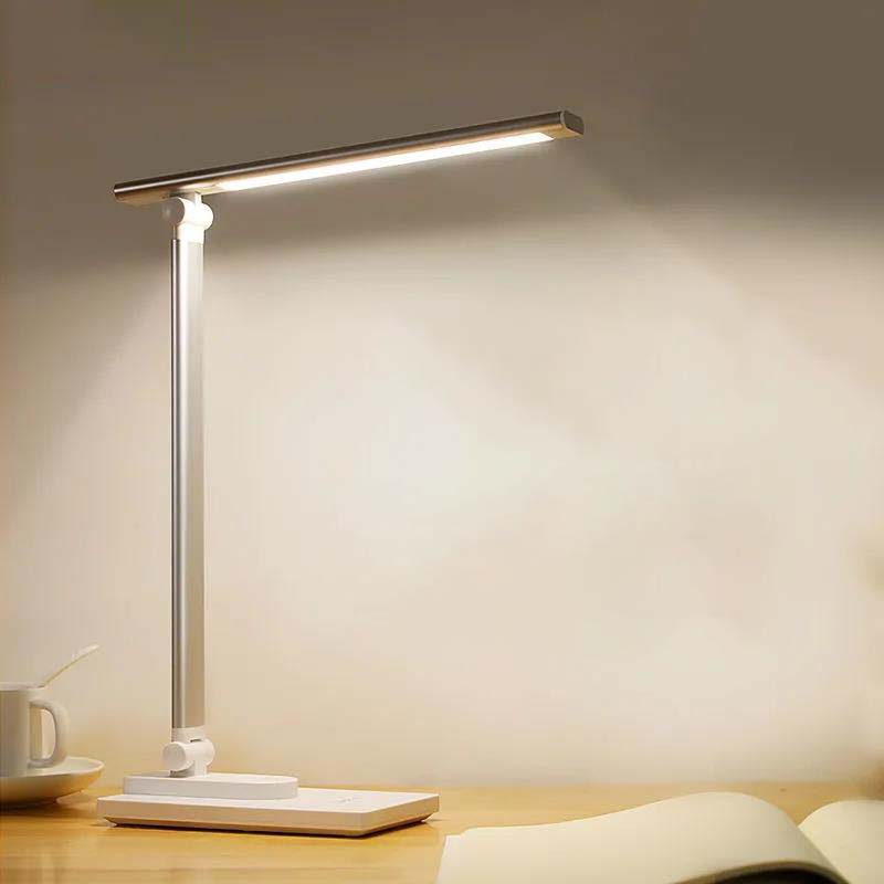 LED Desk Lamp Rechargeable Eye Protection Student Learning Desktop Desk Lamp Bedroom Bedside Night Light