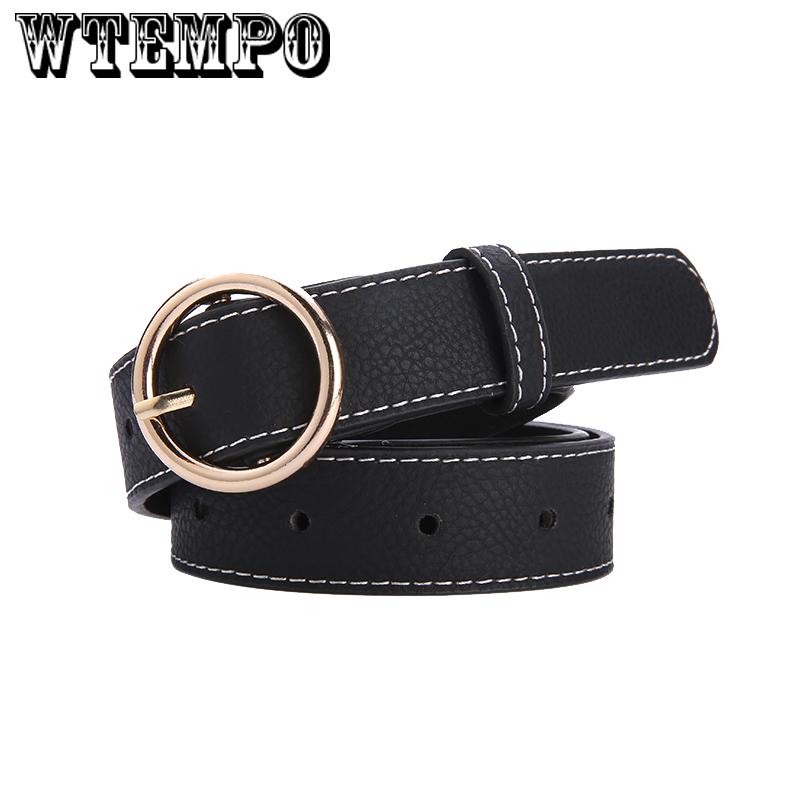 Fashion Classic buckle Ladies wide belt Women's high quality female casual leather belts for jeans