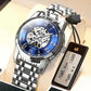 Tourbillon Mechanical Watch Men Army Wrist Watches for Men Skeleton Business Men Watch