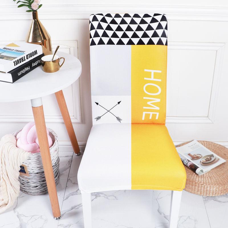 2/4/6pcs Printed Dining Chair Cover Stretch Anti-dirty Elastic Seat Cover Used for Wedding Party Home Kitchen Dining Room Office Living Room