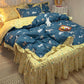 Bedding Sets Quilt Cover Cotton Four-piece Bedding Set Bed Skirt  Bed Linen Bed Cover Princess Style Duvet Cover Bedding Quilt Cover Bed Sheet