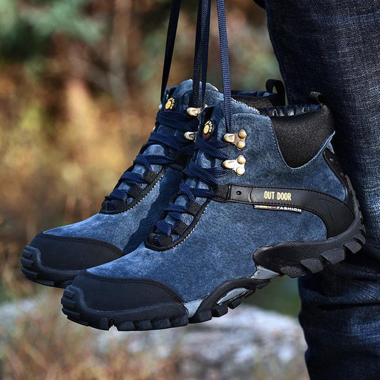 Men's Shoes Winter Cotton Shoes Men's Leather Shoes Plus Size 38-46 Men's Sneakers Martin Boots