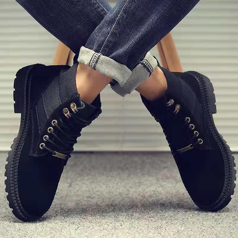 Martin Boots Men's Boots Male Winter Plus Velvet Shoes Men's Snow Boots Combat Boots Military Boots