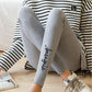 Spring and Autumn Cotton Thin Leggings for Women Winter Long Trousers Threaded High Waist Thin Feet Tight-fitting Warm Cotton Trousers