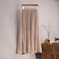 Vintage Women Cotton Linen Skirt High Waisted Elegant Sexy Solid White Black Pleated Skirts Female Maxi Skirts Women Long Skirts