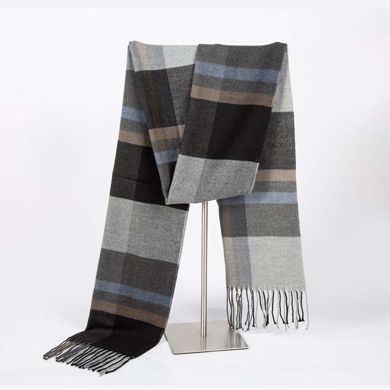 Plaid Scarf Winter Men's All-match Thick Winter Warm Scarf