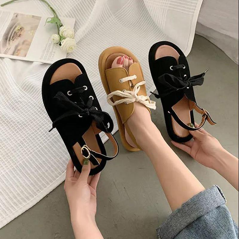 Sandals Female Summer Fairy Style Fashion Students All-match Rome Flat Shoes