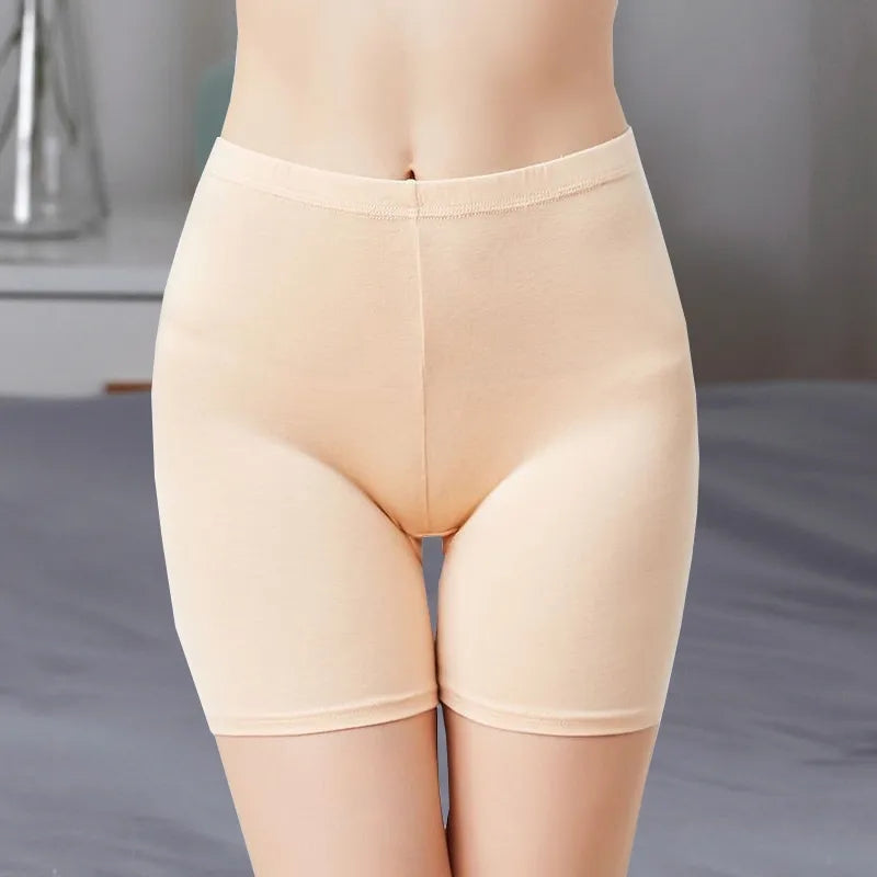 Safety Pants Anti-light Pockets Women's Summer Large Size Insurance Pants Women's Skin-friendly Breathable Thin Three-point Leggings Women's Thin Section
