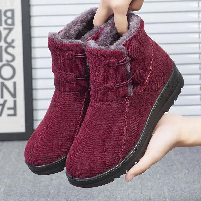 Women's Winter Cloth Shoes Plus Velvet Thick Warm Snow Boots Non-slip Wear-resistant Mother's Cotton Boots