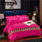 4pcs Bed Cover Set Coral Flannel Winter Duvet Cover Bed Sheets Comforter Bedding Sets