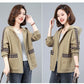 Spring and Autumn Loose Middle-aged and Elderly Western Mother's Hooded Large Size Short Jacket Women