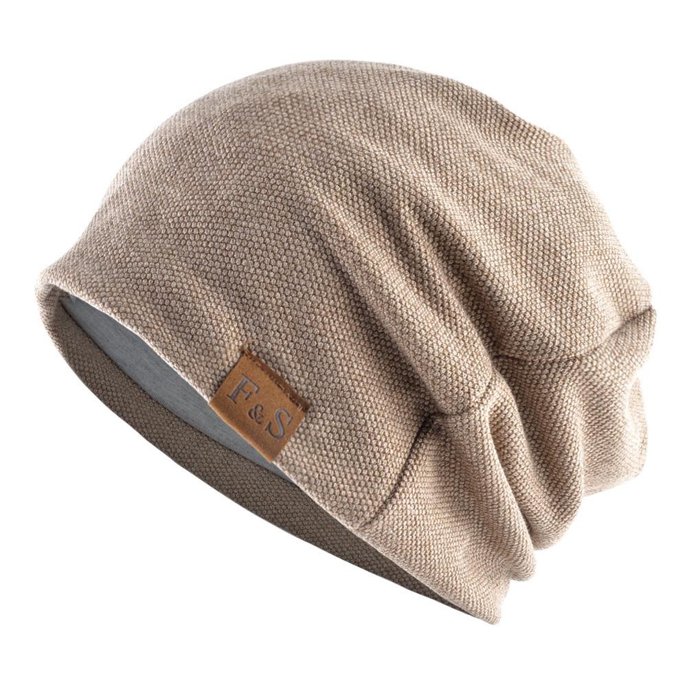 Unisex Pullover Solid Color Hat Loose Casual Knitted Hat Warm Winter Beanie