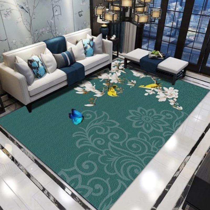 3D Household Yoga Rug Mat Retro Chinese Style Carpets Living Room Bedroom Study Bedside Carpet Decor