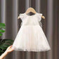 Children's Butterfly Skirt Girl Baby Polka Dot Princess Skirt Girl Summer Puffy Dress Cute White A-line Mesh Skirt