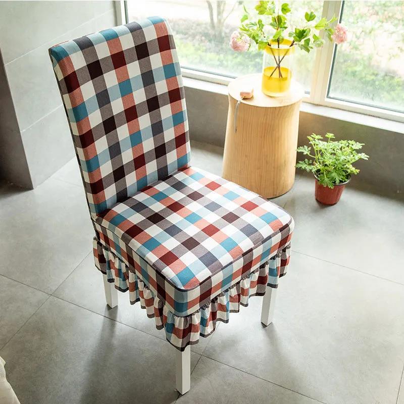 Two-piece Thickened Chair Cover Home Dining Chair Cover Universal Elastic Stool Cover Seat Cover Hotel Dining Table and Chair Cover
