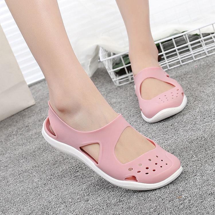 Wild Non-slip Student Soft Bottom Jelly Baotou Beach Sandals Hole Shoes Plastic Sandals
