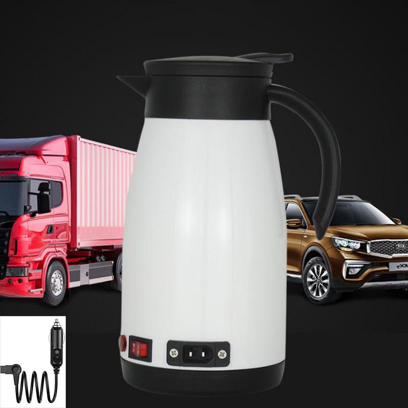 1300ml Car Stainless Steel Electric Heating Kettle Temperature Insulation Pot Coffee Tea Water Heating Pot