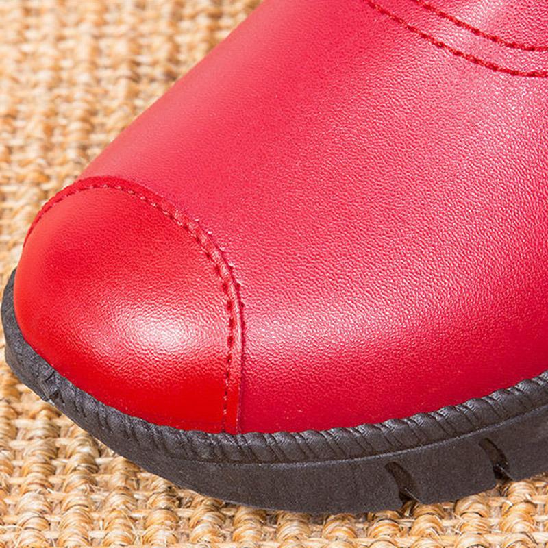 Women's Autumn and Winter Casual Sports Shoes Soft Bottom Pu Leather Shoes All-match Ladies Flat Cotton Shoes