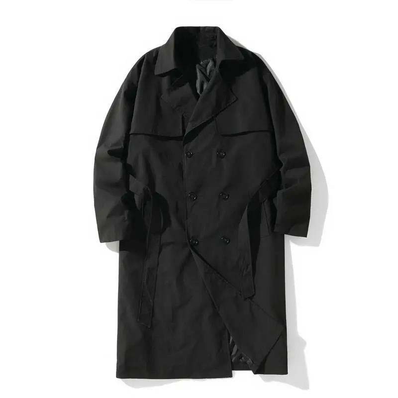 Autumn and Winter Loose Windbreaker Men's Mid-length Coat Jacket Casual Loose Top