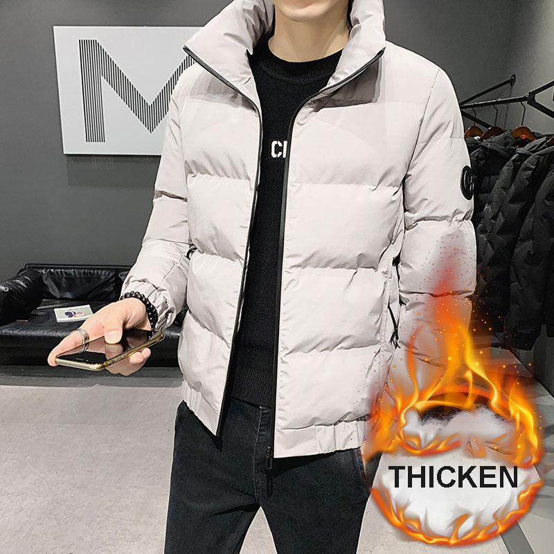 Down Padded Jacket Men's Winter Fashion Trend Short Student Tooling Thick Warm Jacket