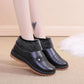 Plus Velvet Thick Warm Cotton Shoes In Winter Comfortable Soft Sole Women's Comfortable Flat Leather Shoes